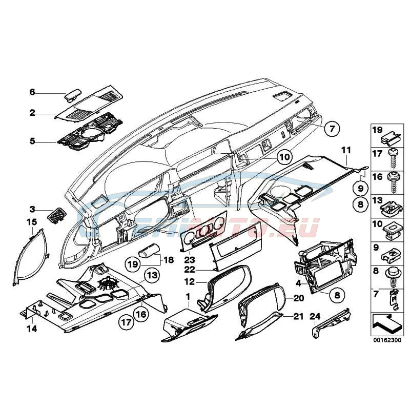 Оригинал BMW Обшивка для педального механизма (51459132558)
