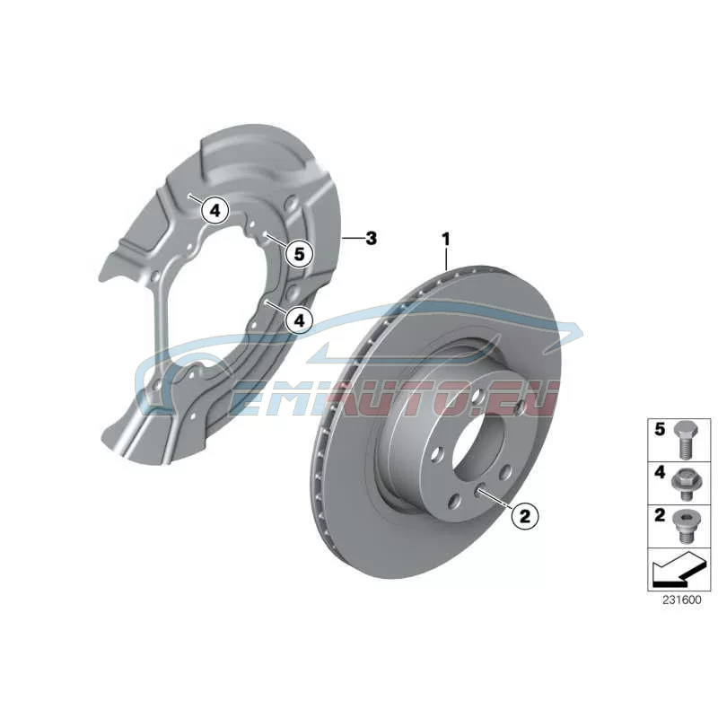 Genuine BMW Brake disc, ventilated (34206790362)