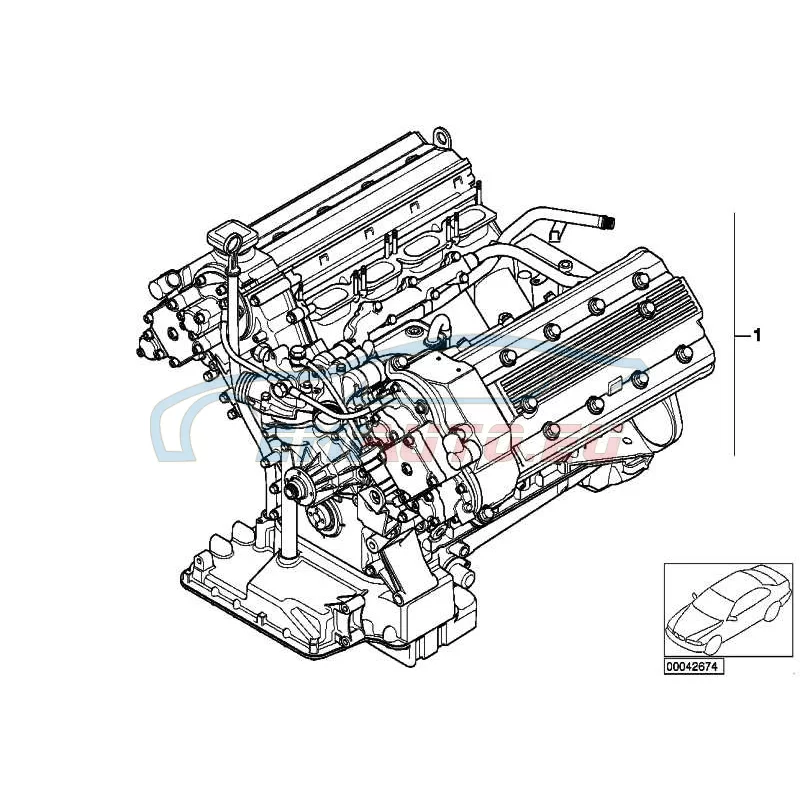 Genuine BMW Exchange short engine (11007830047)