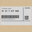 Genuine BMW Set uniform locking system, coded (51217417648)