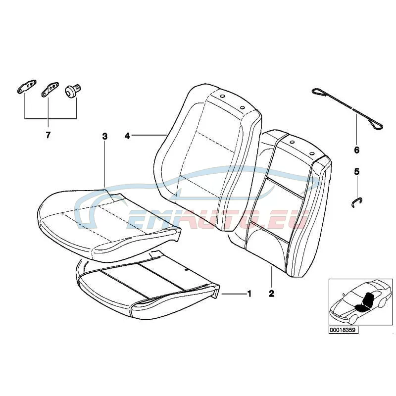 Genuine BMW Seat cover (52108234895)