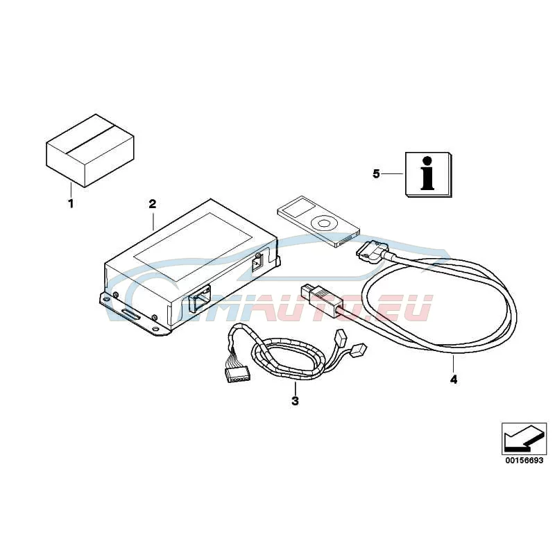 Genuine BMW iPod connection retrofit kit (65412160344)