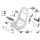 Original BMW Antrieb Lehnenbreitenverstellung links (52107454050)
