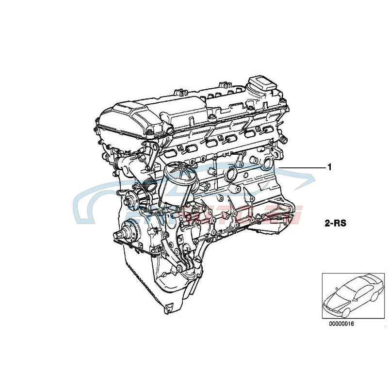 Genuine BMW Exchange short engine (11001735965)
