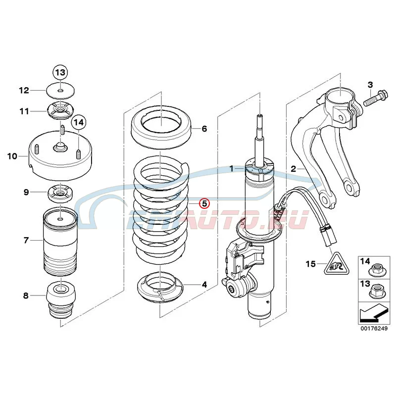 Genuine BMW Front coil spring (31336788756)