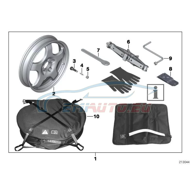 Genuine BMW Compact spare-wheel system (36112159860)