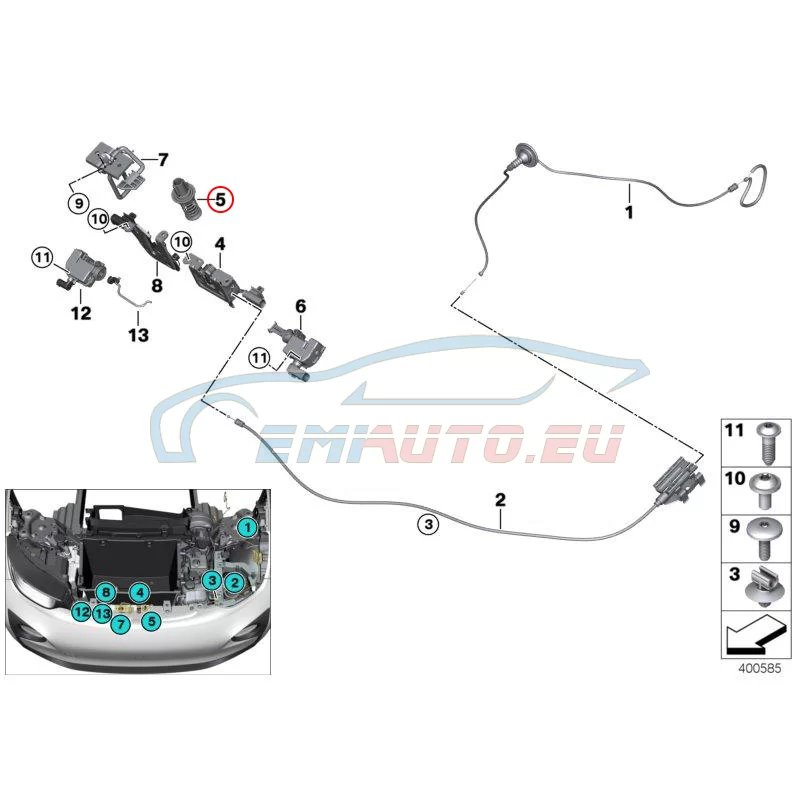 Genuine BMW ejector (51237352698)