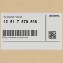 Genuine BMW 12517570596 - wiring harness, engine trans. module