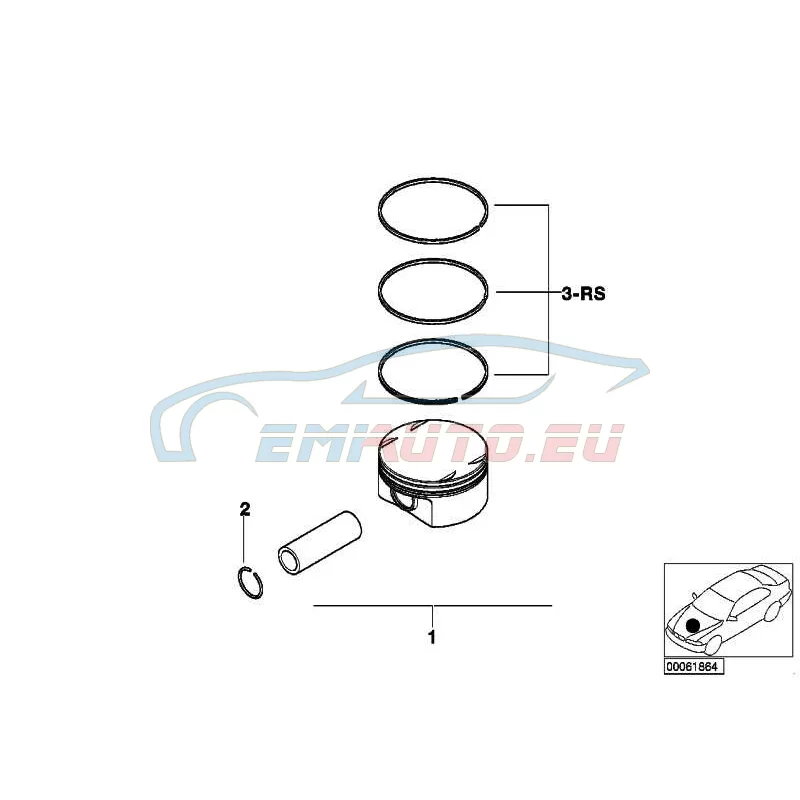 Genuine BMW Piston (11257610295)