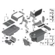 Genuine BMW Cover, rear console, rear (51166806387)