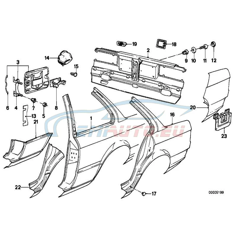 Genuine BMW TAIL PANEL (41341924868)