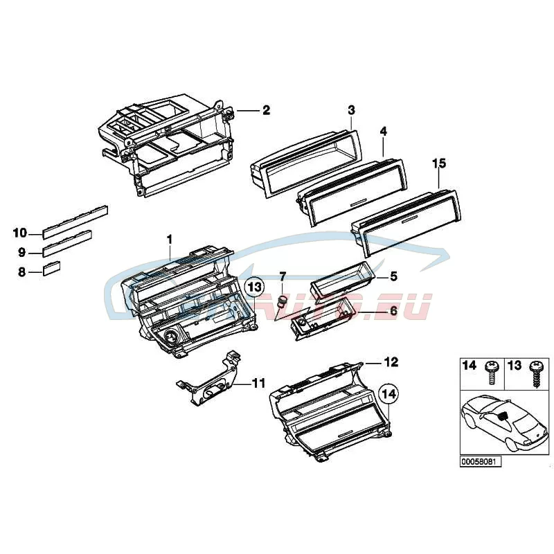Genuine BMW Front ashtray insert (51168259495)