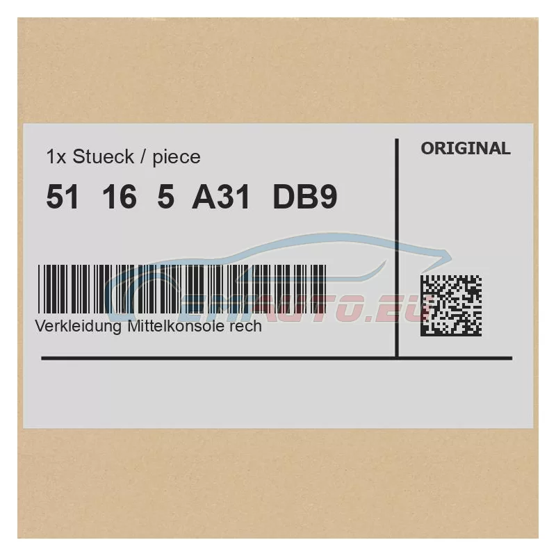 Genuine BMW 51165A31DB9