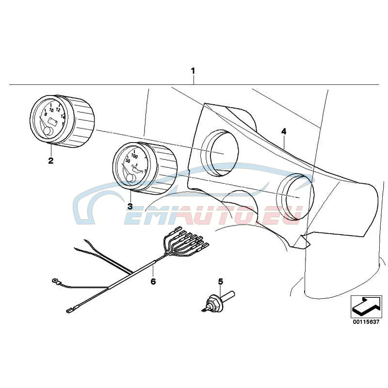 Original Mini Nachrüstsatz Zusatzinstrumente (82940415253)