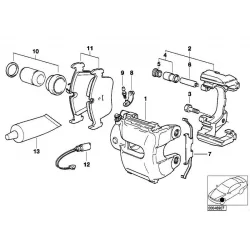 Original BMW Bremssattelgehäuse links (34116757053)