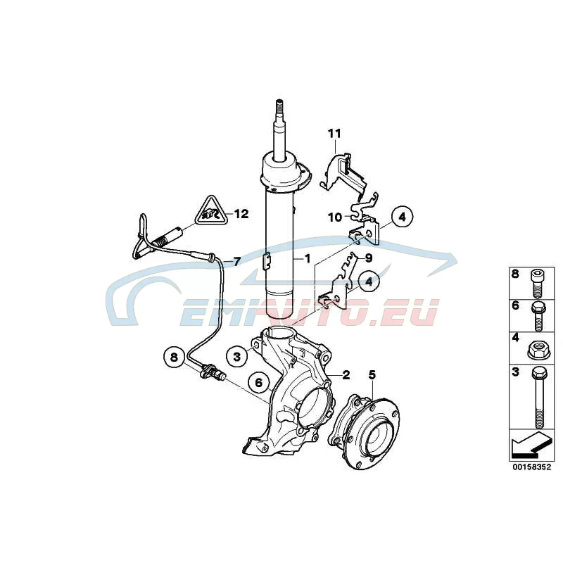 Original BMW Federbein vorn links (31318036553)