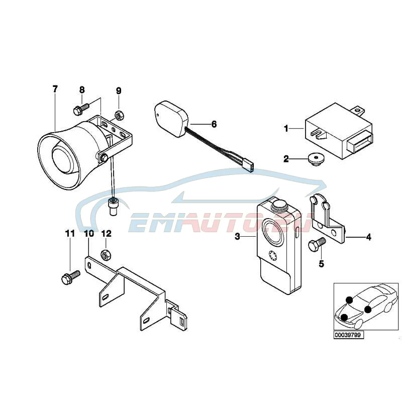 Genuine BMW Hex nut (07129904859)