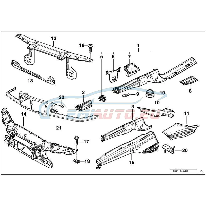 Genuine BMW COMPLETE RIGHT ENGINE SUPPORT (41118398612)