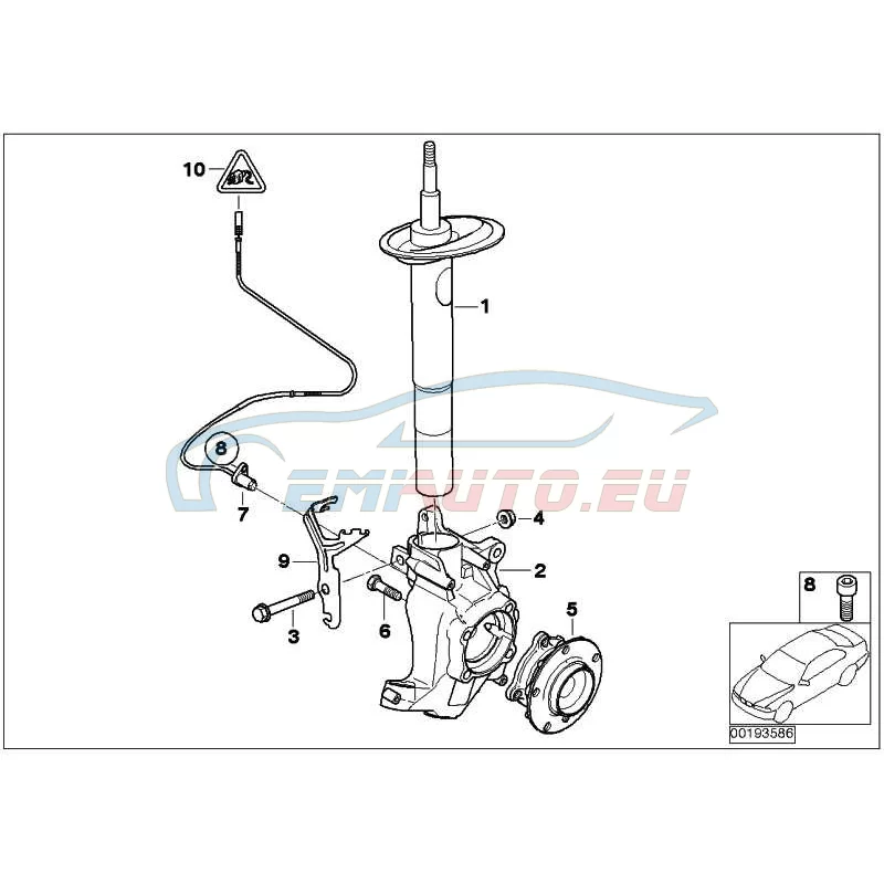 Original BMW Federbein vorn links (31327905313)