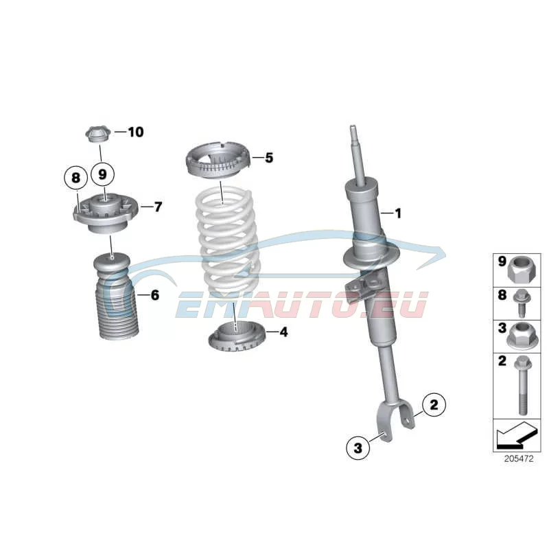 Original BMW Federbein vorn links (31316784089)