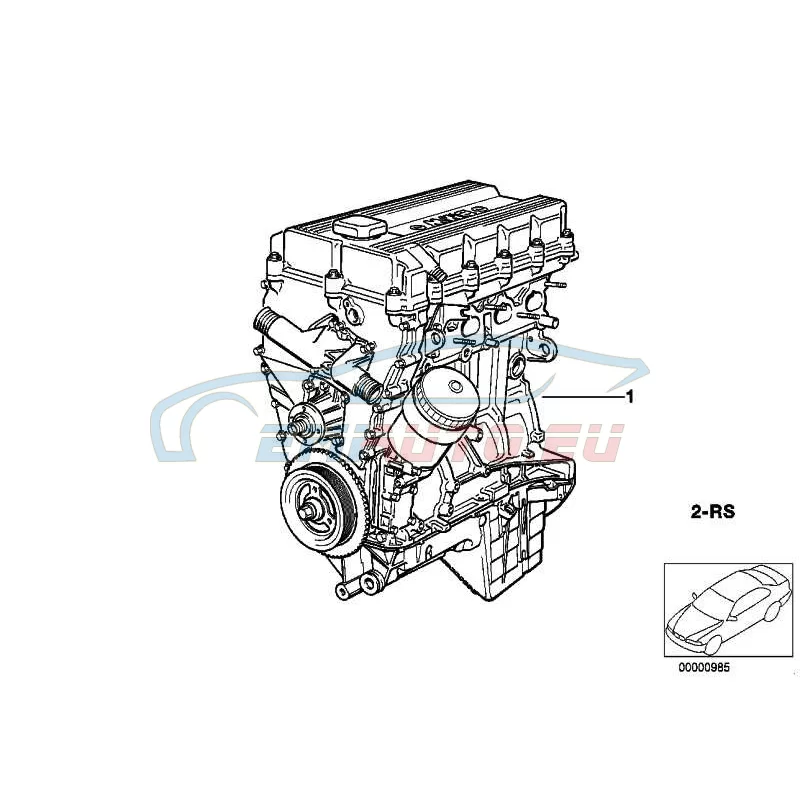 Оригинал BMW Оборотный силовой агрегат (11001743676)