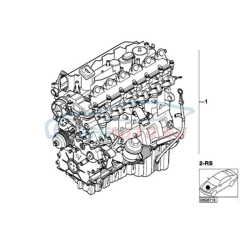 Genuine BMW Exchange short engine (11000441300)