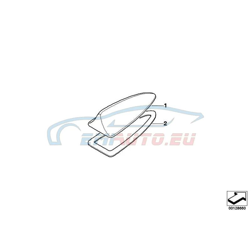 Genuine BMW Empty housing for roof antenna, painted (65202147431)