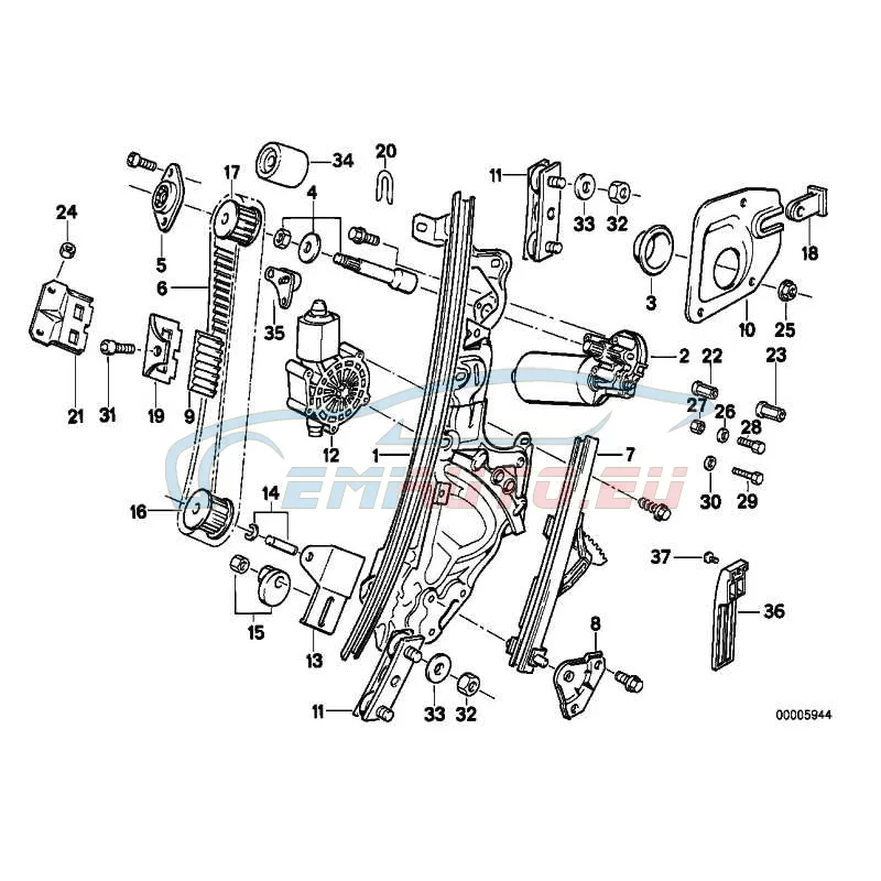 Genuine BMW ACTUATOR CO-DRIVERS SIDE (67161394370)