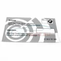 Genuine BMW Stick-on label (01399791390)