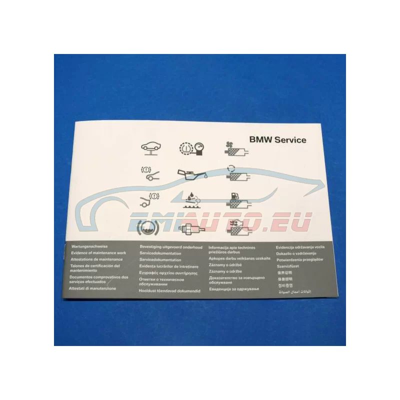 Genuine BMW Service booklet, multi-lingual (01492602175)