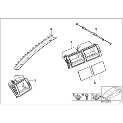 Genuine BMW FRESH AIR BOWDEN CABLE (64118376466)