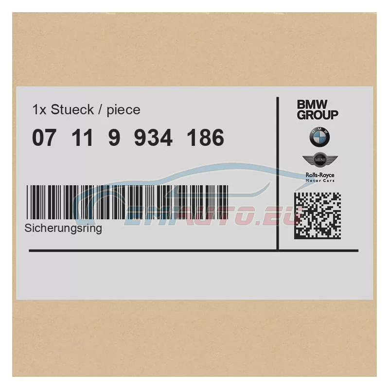 Genuine BMW Lock Ring (07119934186)