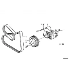 Genuine BMW Ribbed v-belt (11281404018)