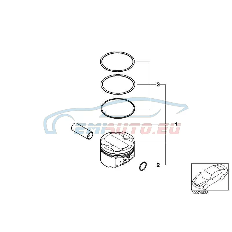 Genuine BMW PISTON KIT (11257834017)