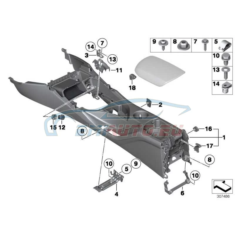 Genuine BMW Centre console (51169285167)