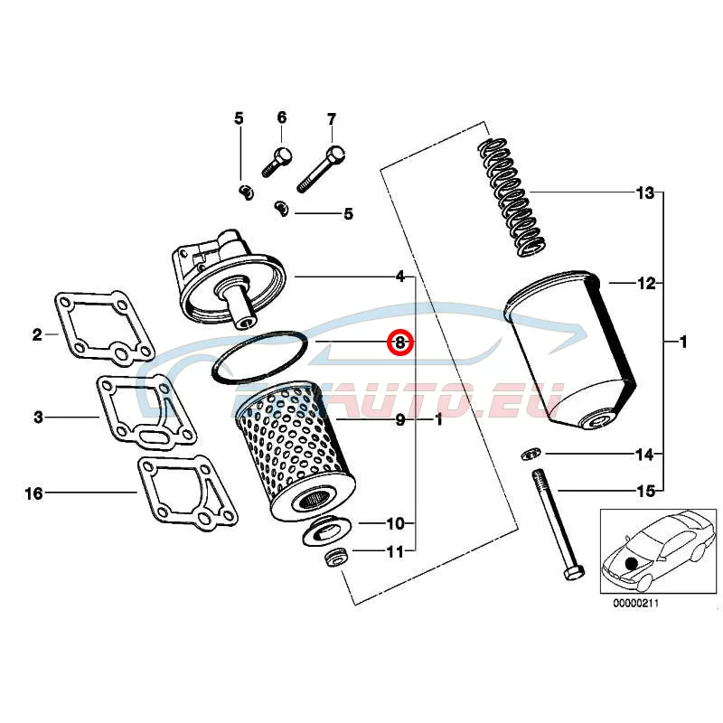 Genuine BMW O-ring (11421741000)