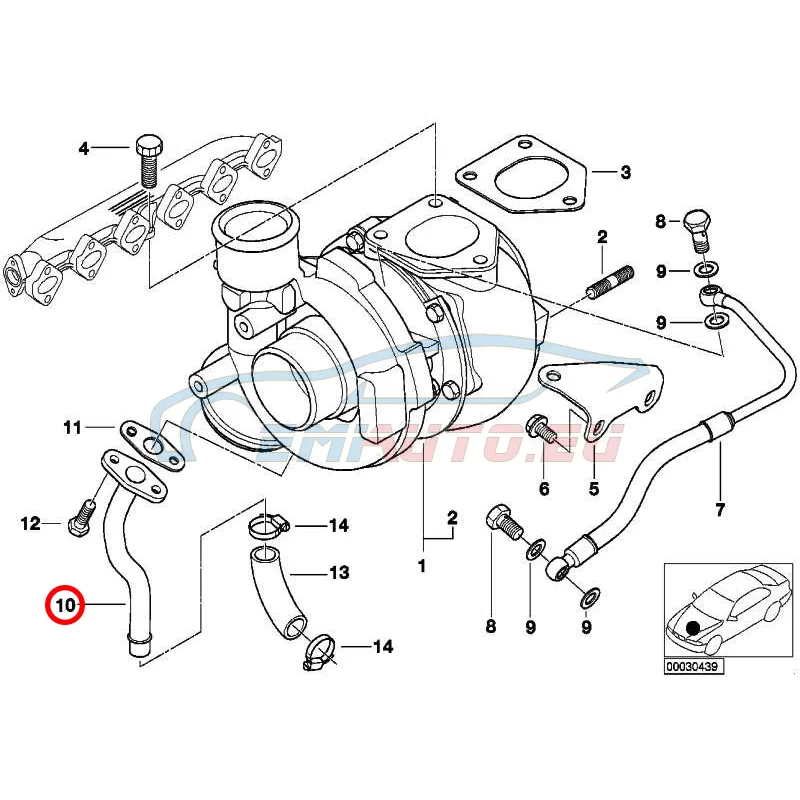Genuine BMW Return pipe (11422354030)