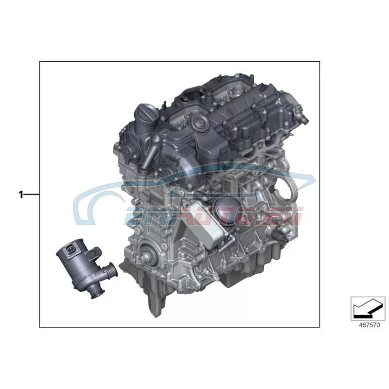 Genuine BMW Short Engine (11002344133)