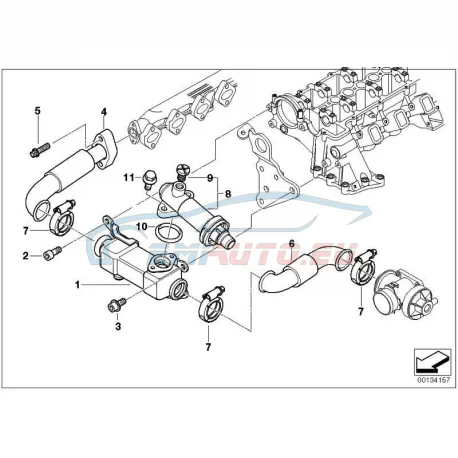 Genuine BMW thermostat for EGR cooling (11717787870) -- Worldwide