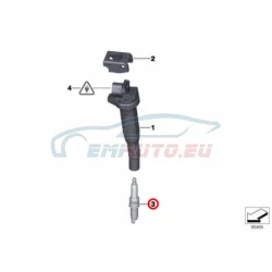 Genuine BMW Spark plug, High Power (12120038349)