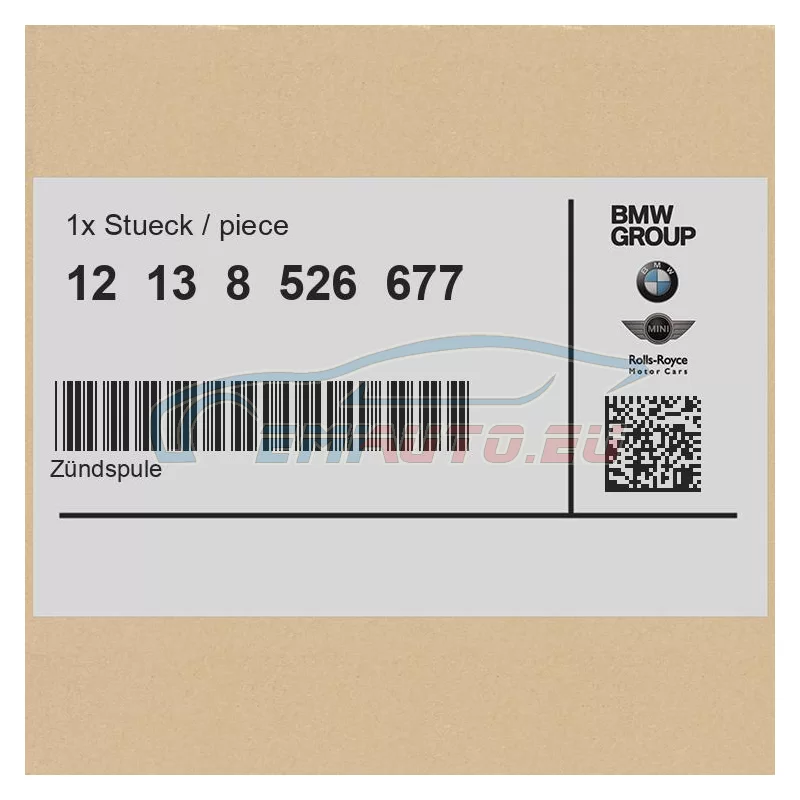 Genuine BMW Ignition coil (12138526677)
