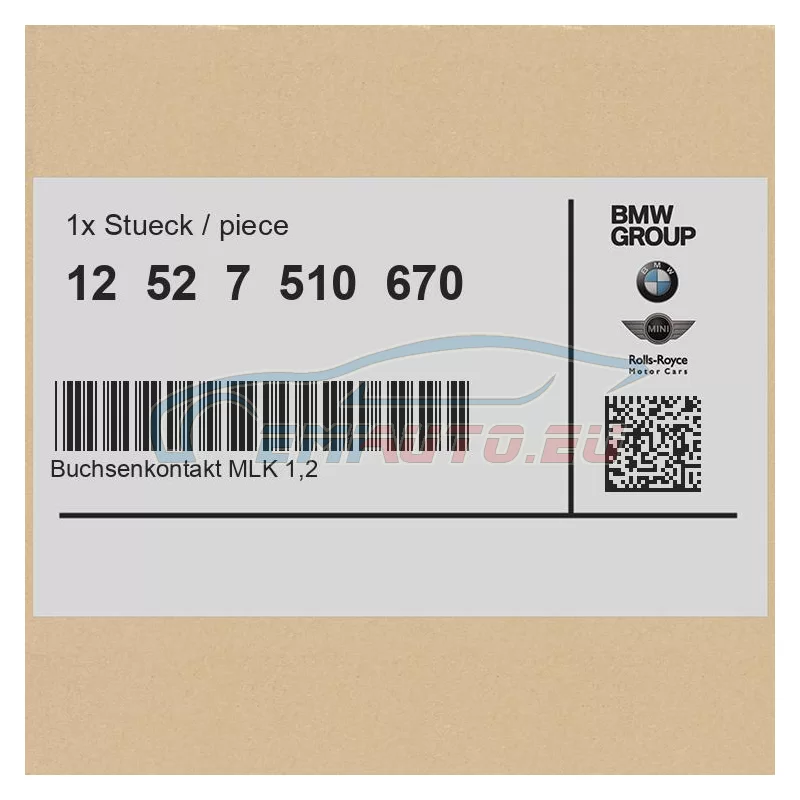 Genuine BMW Jack MLK 1.2 (12527510670)