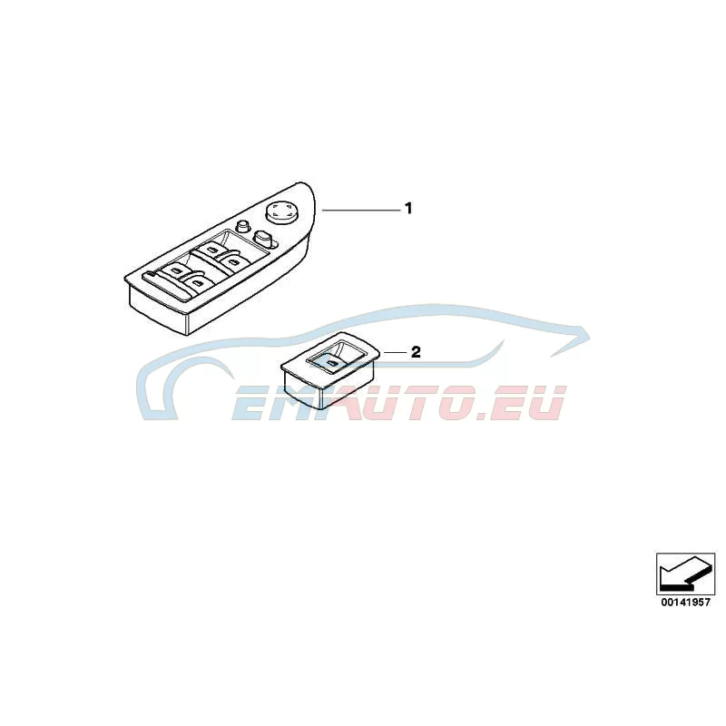Genuine BMW Switch, window lifter, driver's side (61319217335)