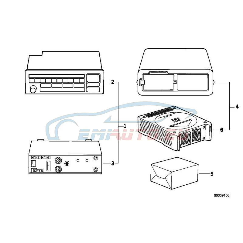 Genuine Exch. BMW 6 CD CHANGER P (65128361663)