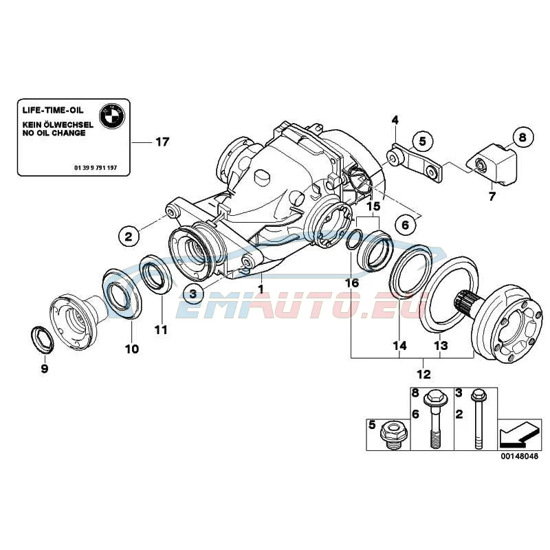 Original BMW Austausch Hinterachsgetriebe (33107566226)