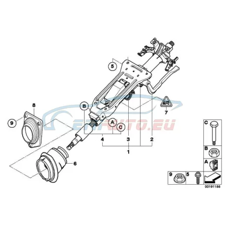 Genuine BMW Manually adjust. steering column (32306786891)