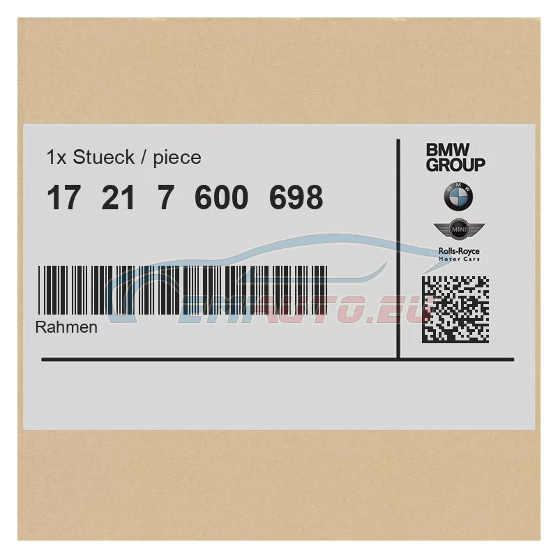 Original BMW Rahmen (17217600698)