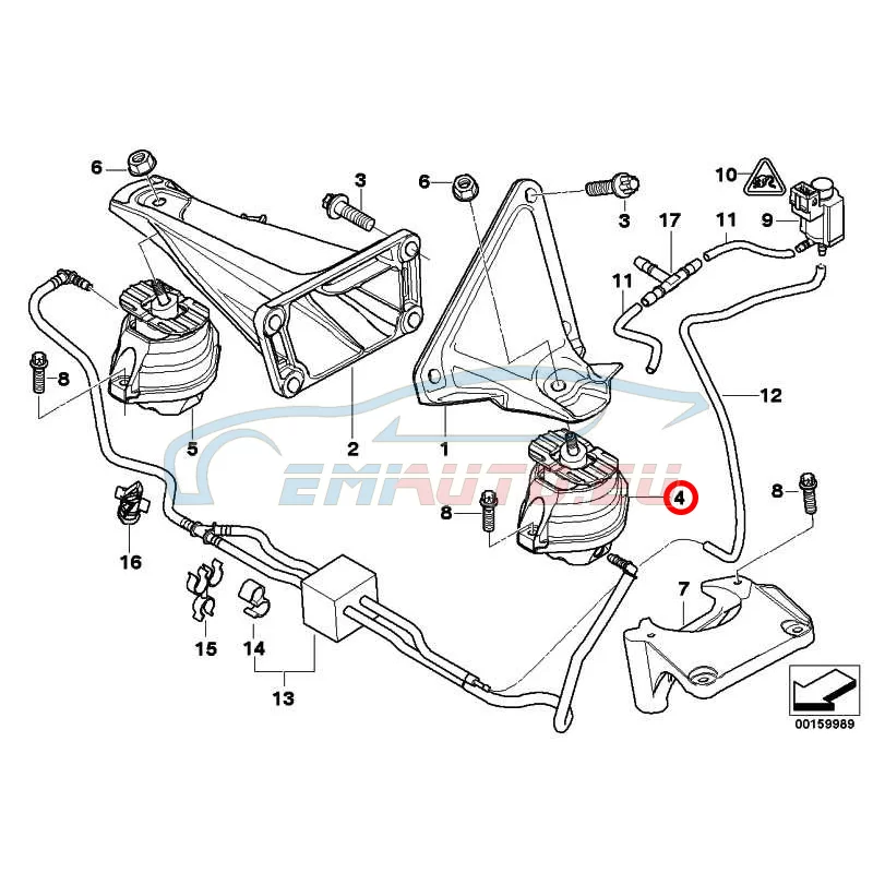 Genuine BMW Engine mount (22116769874)