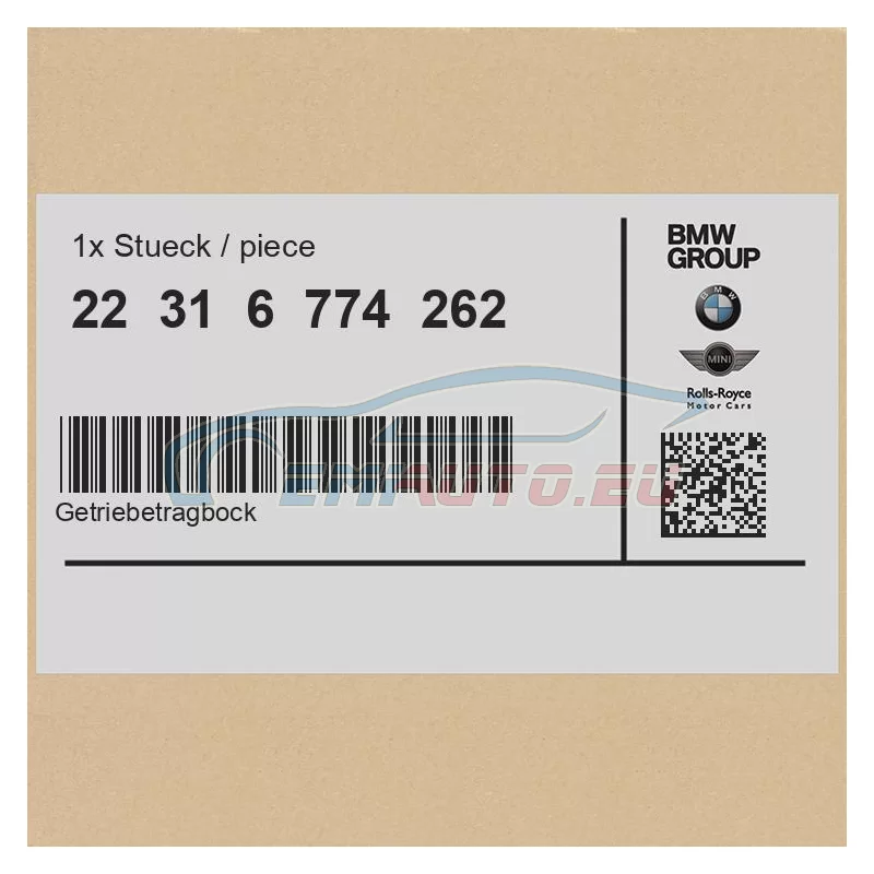 Genuine BMW Gearbox supporting bracket (22316774262)