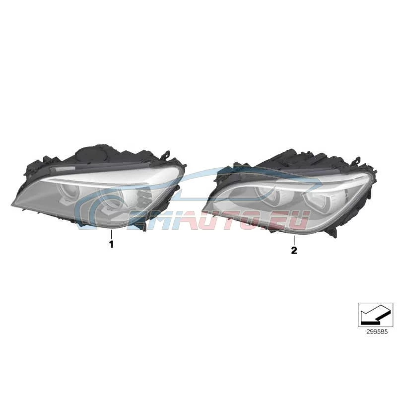Genuine BMW Headlight, LED technology, left (63117348499)
